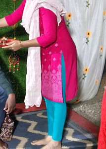 Vibrant Pink Kurta with Legging