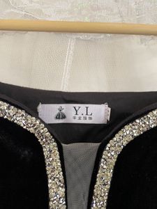 Elegant Black Velvet Party Dress