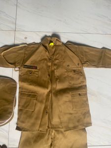 Men's Ethnic Khaki Kurta and Pants Set