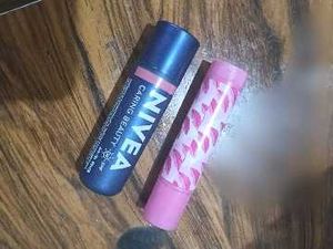 Nivea and lakme lip balm  cheek tin