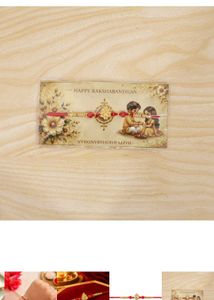 Ganesha Charm Rakhi Bracelet 3  pc