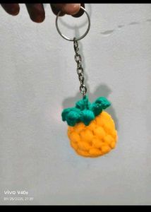 Handmade Crochet Pineapple Keychain