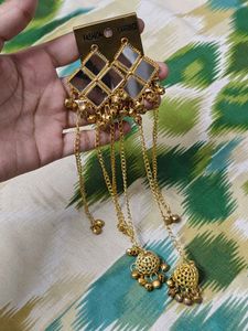 Bohemian Mirror kashmiri Jhumka