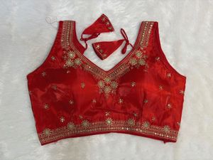 Red Organza Hot blouse