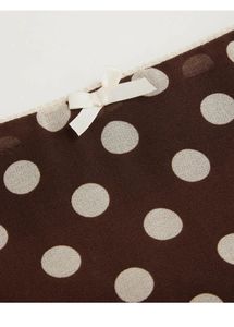 Brown Midi Polka Dot Skirt