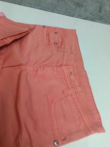Coral Skinny Fit Pants for girls and women