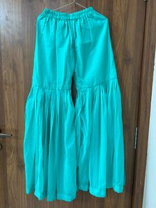Elegant Teal Kurta Set with Sharara Pants