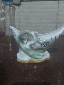 Vintage Ceramic Angel Planter / Trinkets