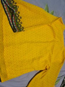 Yellow Printed Top