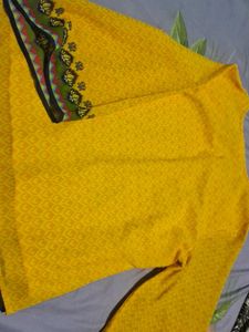 Yellow Printed Top