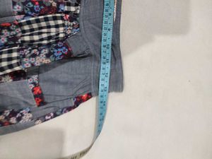 Patchwork Flared Skirt