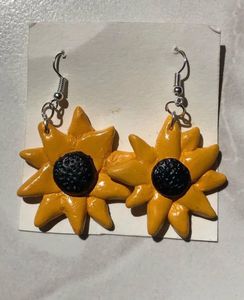 Handmade Sunflower Earrings