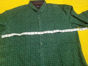 Green Checked Casual Shirt
