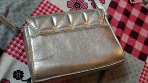 Chic Silver Quilted Crossbody Bag