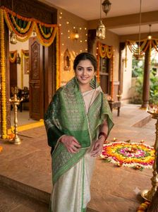Vintage UP Handloom Pure Silk Tanchoi Kurta &amp; Pant