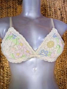 Floral Lace Trim Bralette