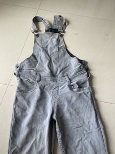 Women's Grey Denim Dungree Overalls