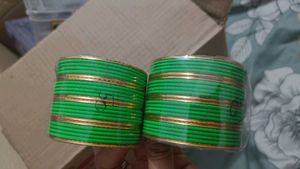 Set of Orange and Green Bangles😍