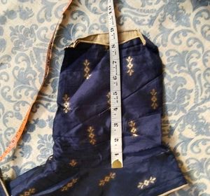 Elegant Navy Blue lahenga choli with Gold Print