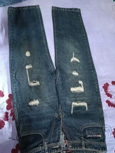 Stylish Ripped Blue Denim Jeans