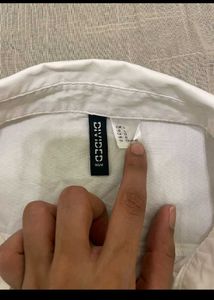 White Cropped Shirt