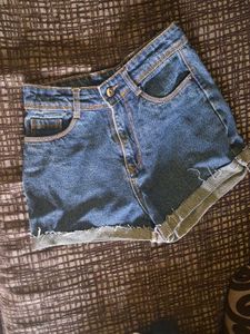 Classic Blue Denim Shorts