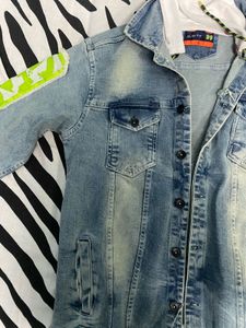Men's Denim Jacket with Hood