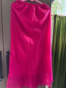 Vibrant Pink mesh type Skirt