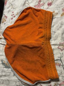 Orange Terry Cloth Dolphin Shorts