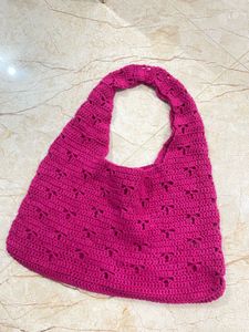 Crochet Tote Bag Cum Handbag
