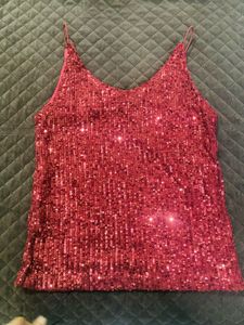 Sparkly Red Camisole Top