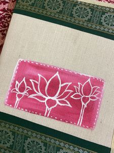 Brand New Lotus Designed Jute Bag