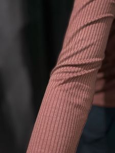 Coffee Brown Square Neck Long Sleeve Top