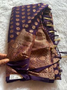 Elegant Purple Banarasi Saree♥️