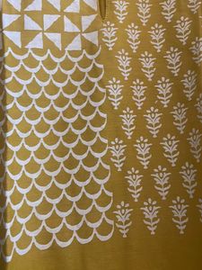 Mustard Printed Kurta