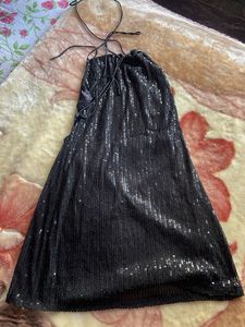 Sparkling Black Sequin Party Skirt