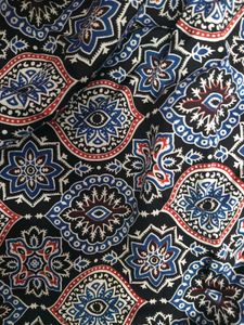 Unstiched ajrak modal silk fabric