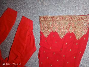 Stunning Red &amp; Gold Embroidered Kurta Set