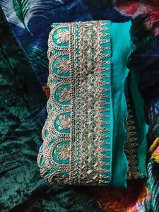 Embroidered Teal Lace