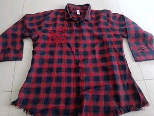 Red Plaid Flannel Shirt