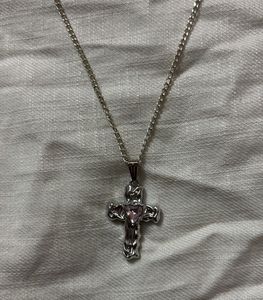 Pink heart Cross