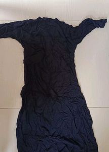 Black Kurta with Red Embellishment