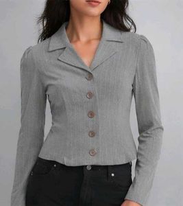 Grey Pinstripe Blazer