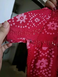 red pink kurta
