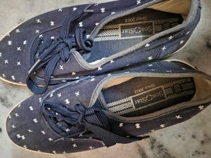Navy Blue Printed Casual Shoes
