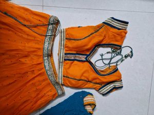 Orange Lehenga Choli Set