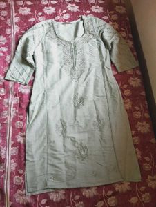 Anouk Women Olive Green Kurta Set