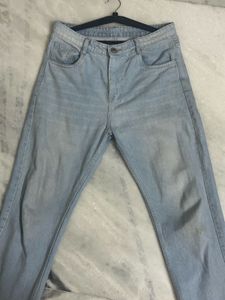 Light Wash Straight Leg Jeans