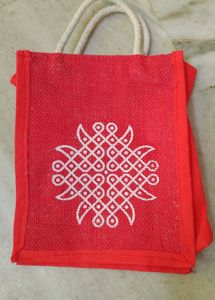 4️⃣Jute Tote Bags Ganesha Kolam