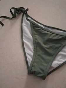 Olive Green Tie-Side Bikini Bottom